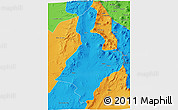 Political 3D Map of Calama