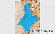 Political 3D Map of Calama, satellite outside