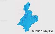 Political 3D Map of Calama, single color outside