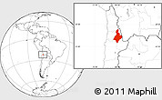 Blank Location Map of Calama