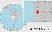 Gray Location Map of Calama