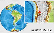 Physical Location Map of Calama