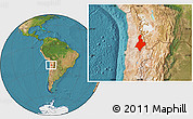 Satellite Location Map of Calama