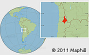 Savanna Style Location Map of Calama