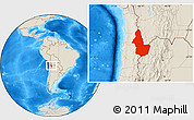 Shaded Relief Location Map of EL LOA