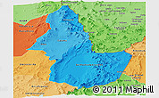 Political Shades Panoramic Map of EL LOA