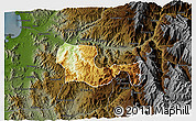 Physical 3D Map of Andacollo, darken