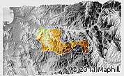 Physical 3D Map of Andacollo, desaturated