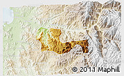 Physical 3D Map of Andacollo, lighten