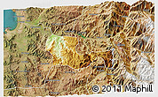 Physical 3D Map of Andacollo, satellite outside