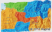 Political 3D Map of Andacollo