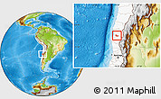 Physical Location Map of Andacollo, highlighted country