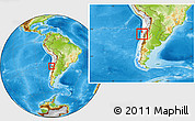 Physical Location Map of La Serena, highlighted country, within the entire country