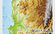 Physical Map of La Serena