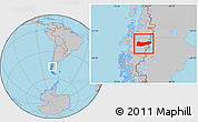 Gray Location Map of Chile Chico