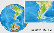 Physical Location Map of Chile Chico, within the entire country