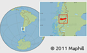 Savanna Style Location Map of Chile Chico
