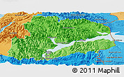 Political Shades Panoramic Map of GENERAL CARRERA