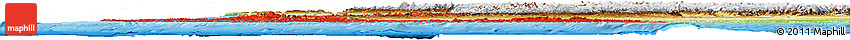 Flag Horizon Map of Chile, physical outside, bathymetry sea, flag centered