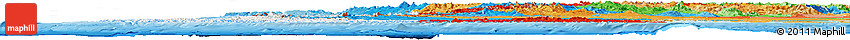 Flag Horizon Map of Chile, political outside, flag rotated