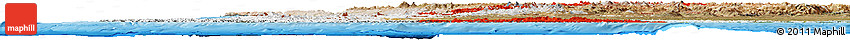 Flag Horizon Map of Chile, satellite outside, bathymetry sea, flag aligned to the middle