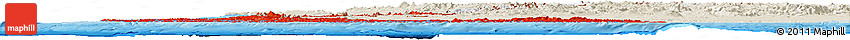 Flag Horizon Map of Chile, shaded relief outside, bathymetry sea, flag centered
