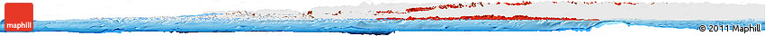 Flag Horizon Map of Chile, single color outside, bathymetry sea, shaded relief sea, flag rotated