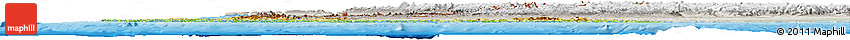 Physical Horizon Map of Chile, lighten, semi-desaturated, land only