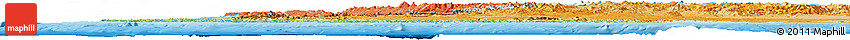 Physical Horizon Map of Chile, political shades outside, shaded relief sea