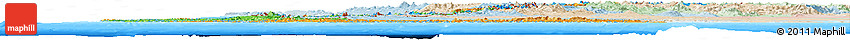Political Horizon Map of Chile, lighten, land only