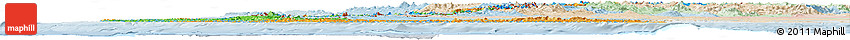 Political Horizon Map of Chile, lighten