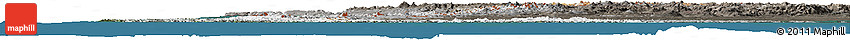 Satellite Horizon Map of Chile, darken, semi-desaturated, land only