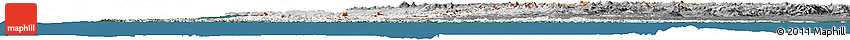 Satellite Horizon Map of Chile, desaturated, land only