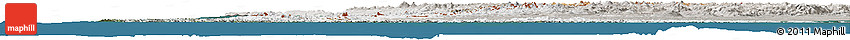 Satellite Horizon Map of Chile, lighten, semi-desaturated, land only