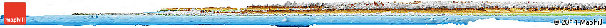 Satellite Horizon Map of Chile, physical outside