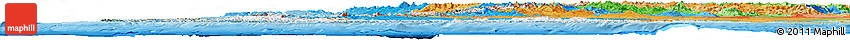 Satellite Horizon Map of Chile, political outside