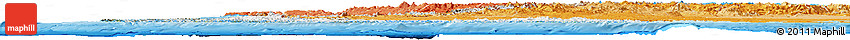 Satellite Horizon Map of Chile, political shades outside