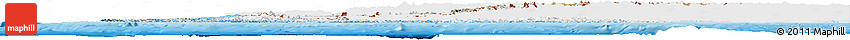 Satellite Horizon Map of Chile, single color outside, shaded relief sea