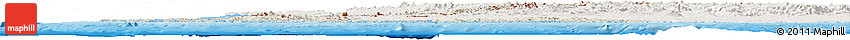 Shaded Relief Horizon Map of Chile, lighten, land only