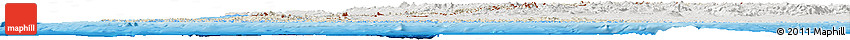 Shaded Relief Horizon Map of Chile, lighten, semi-desaturated, land only