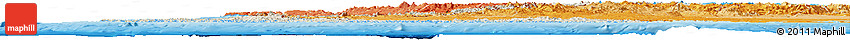 Shaded Relief Horizon Map of Chile, political shades outside, shaded relief sea