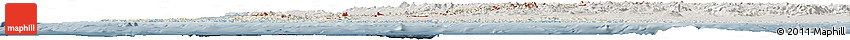 Shaded Relief Horizon Map of Chile, semi-desaturated