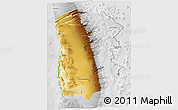 Physical 3D Map of IQUIQUE, lighten, desaturated