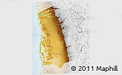 Physical 3D Map of IQUIQUE, lighten