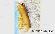 Physical 3D Map of IQUIQUE, shaded relief outside