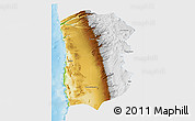 Physical 3D Map of IQUIQUE, single color outside