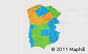 Political 3D Map of IQUIQUE, cropped outside