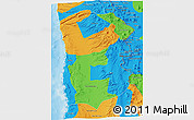 Political 3D Map of IQUIQUE