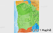 Political Shades 3D Map of IQUIQUE