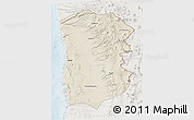 Shaded Relief 3D Map of IQUIQUE, lighten